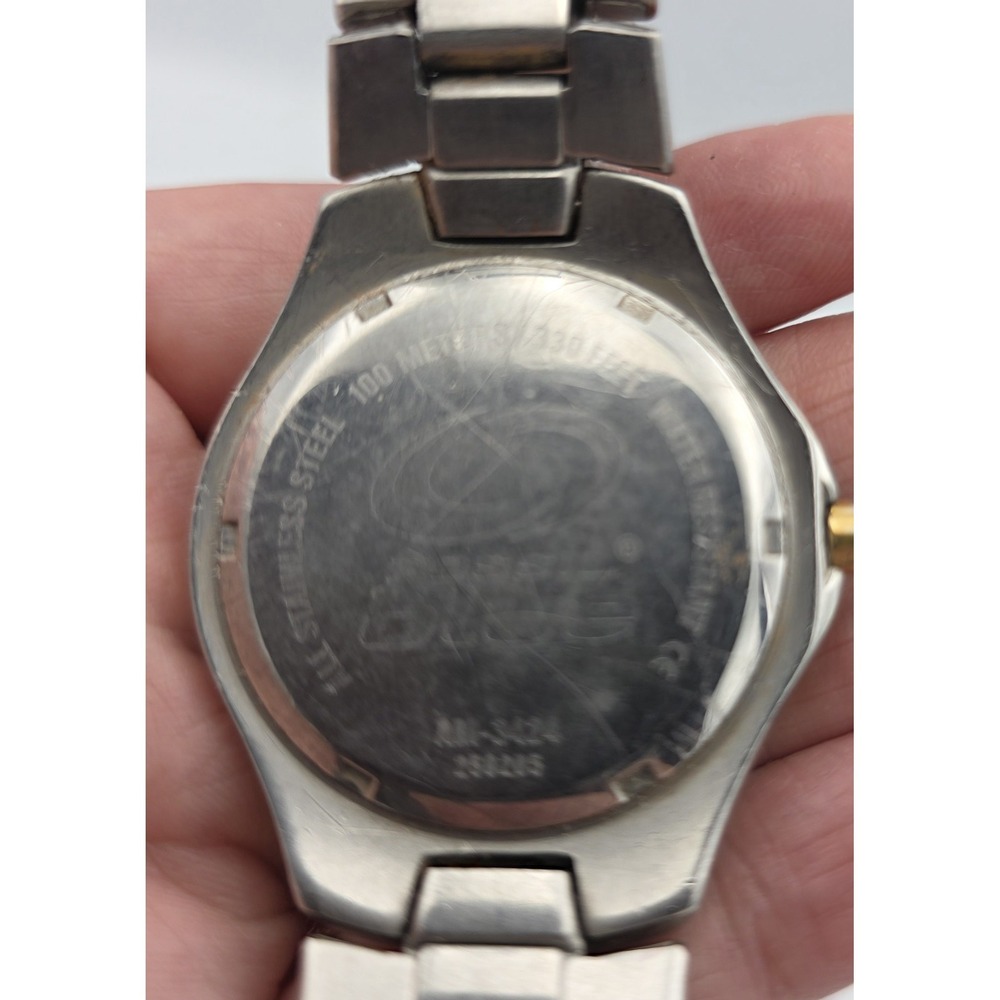 Fossil Blue AM3424 Two-Tone Silver & Gold 8.5" Men's Watch 100 Meters 36mm Case - Picture 5 of 5